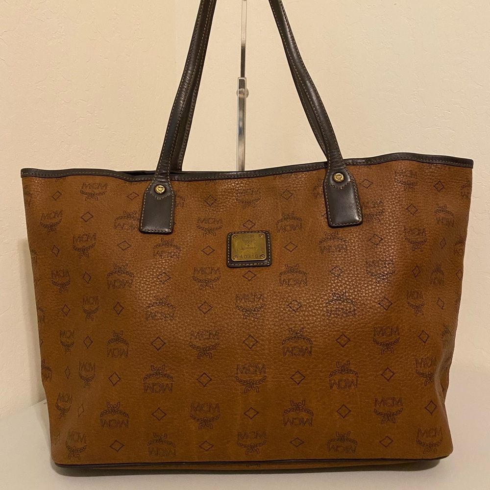 Authentic MCM VISETOS CHOCO BROWN TOTE